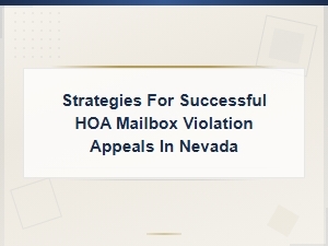 Nevada Hoa Mailbox Violation Appeal Strategies